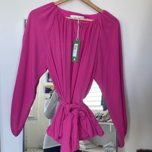 Trina Turk lined fuschia top. NWT sz S